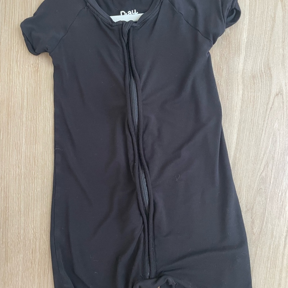 Little Sleepies Black Play Onesie